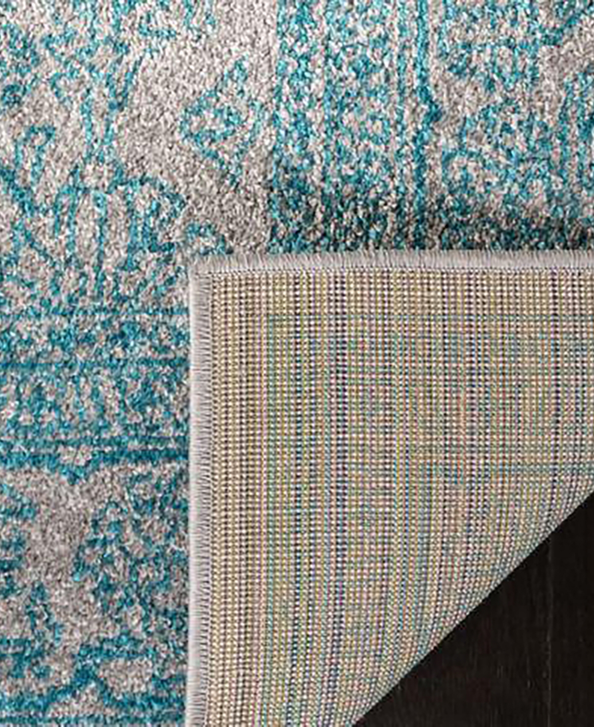 Safavieh Adirondack 108 Light Gray and Teal 5'1" x 7'6" Area Rug
