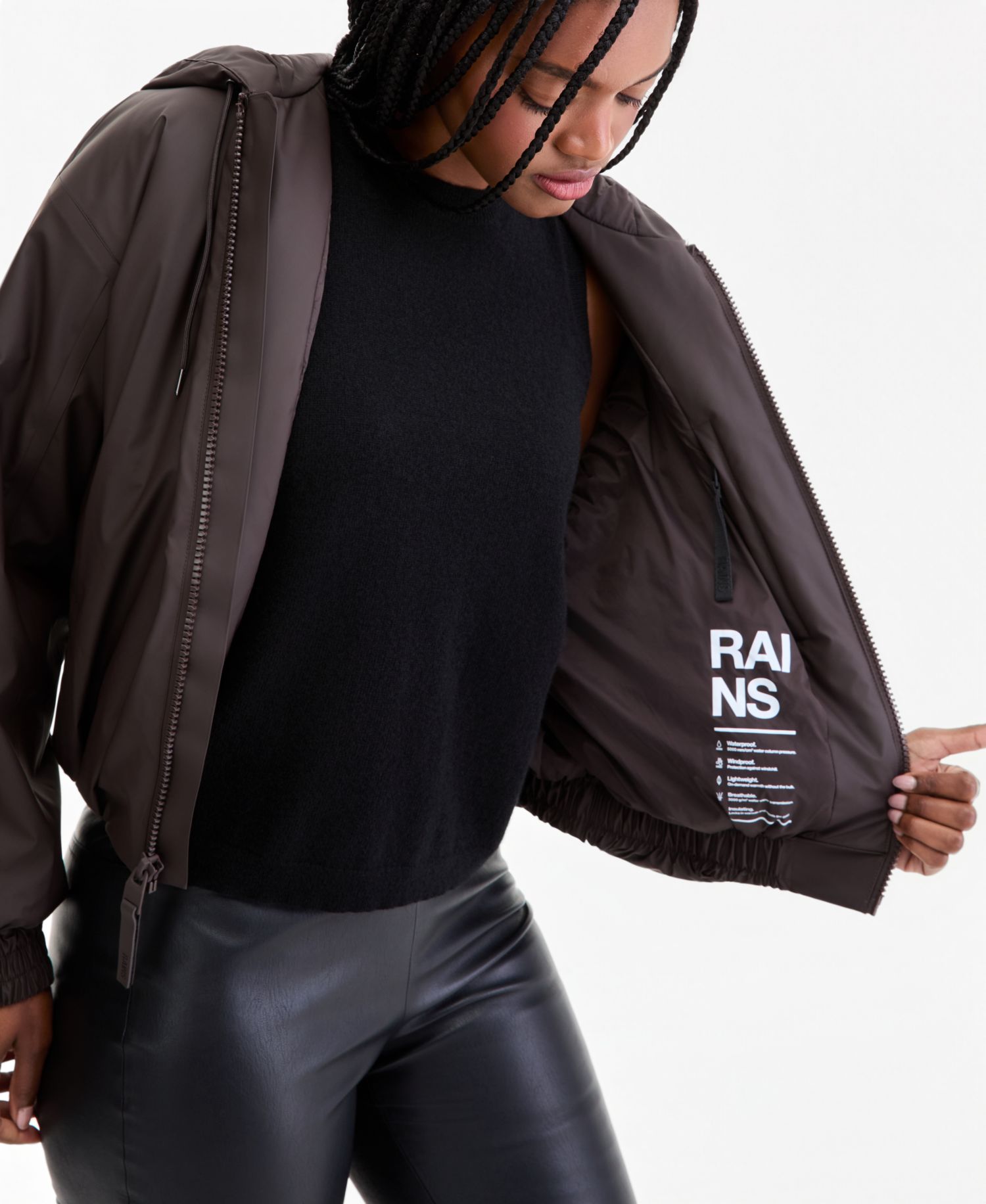 Women's Lohja Cropped-Hooded Bomber Jacket
