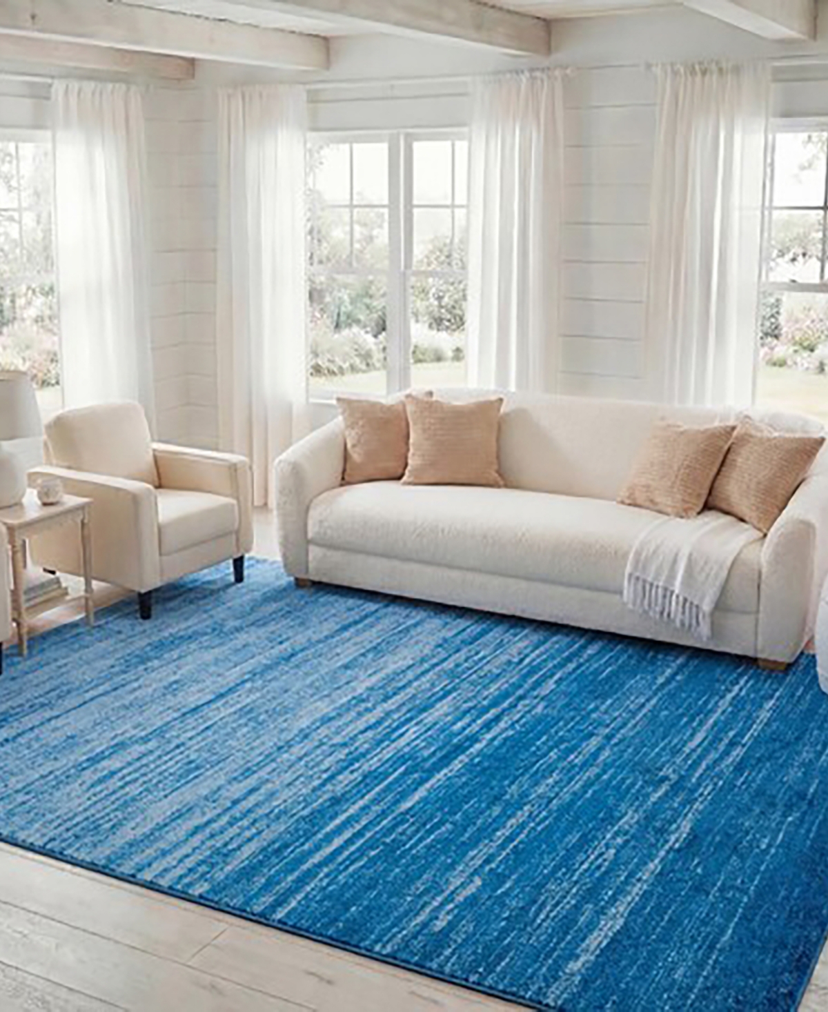 Safavieh Adirondack Light Blue and Dark Blue 9' x 12' Area Rug
