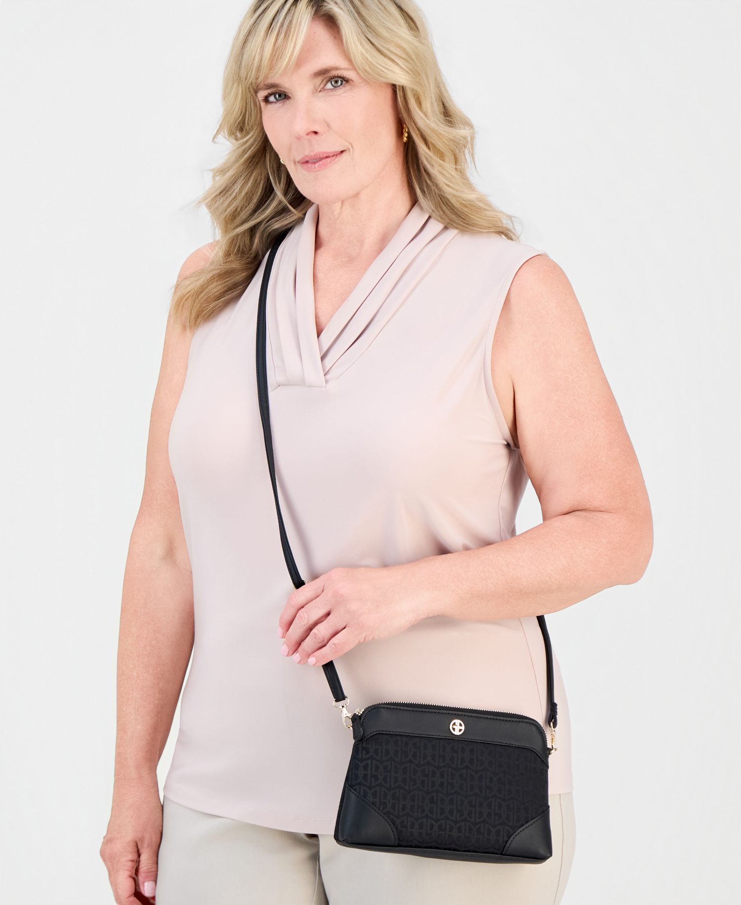 Jacquard Crossbody Wristlet