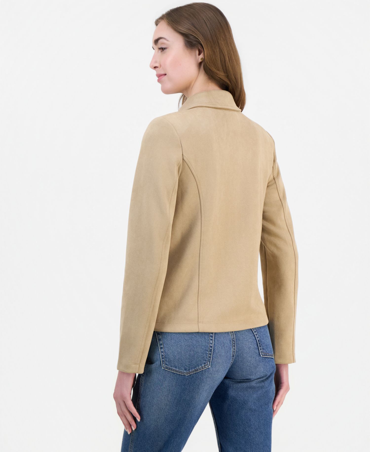 Women's Faux-Suede Captain's Jacket
