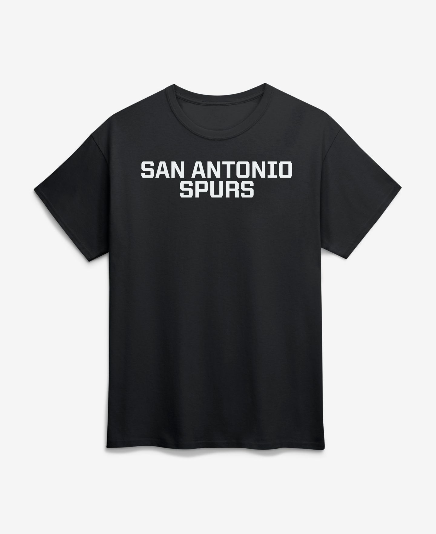 Мужская футболка Logo Athletic Black San Antonio Spurs Wordmark — фото 1