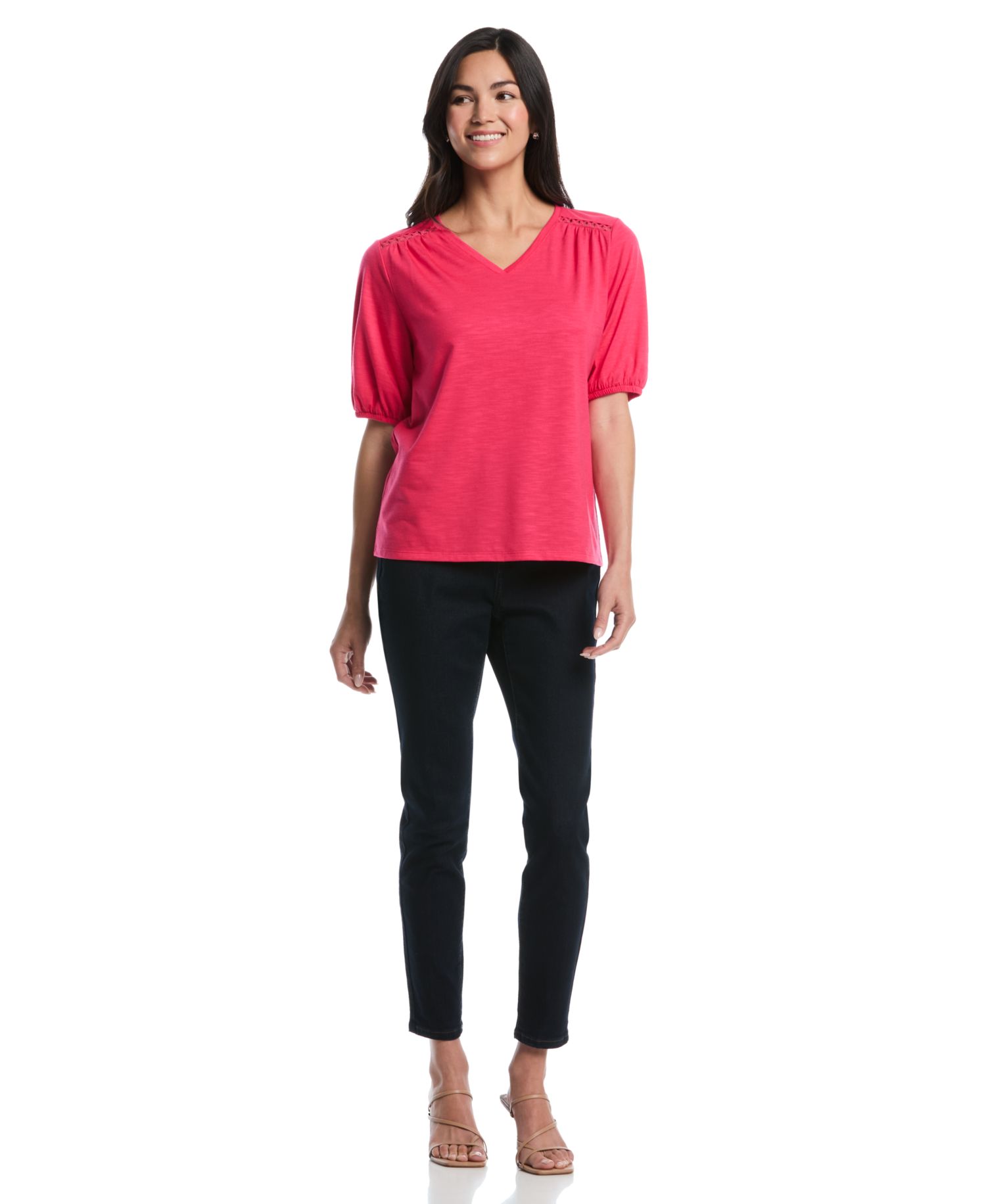 Petite Puff-Sleeve Top