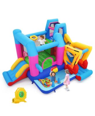 Inflatable Bounce House With Slides Jumping Area Ball Pit Climbing Wall 780W Blower