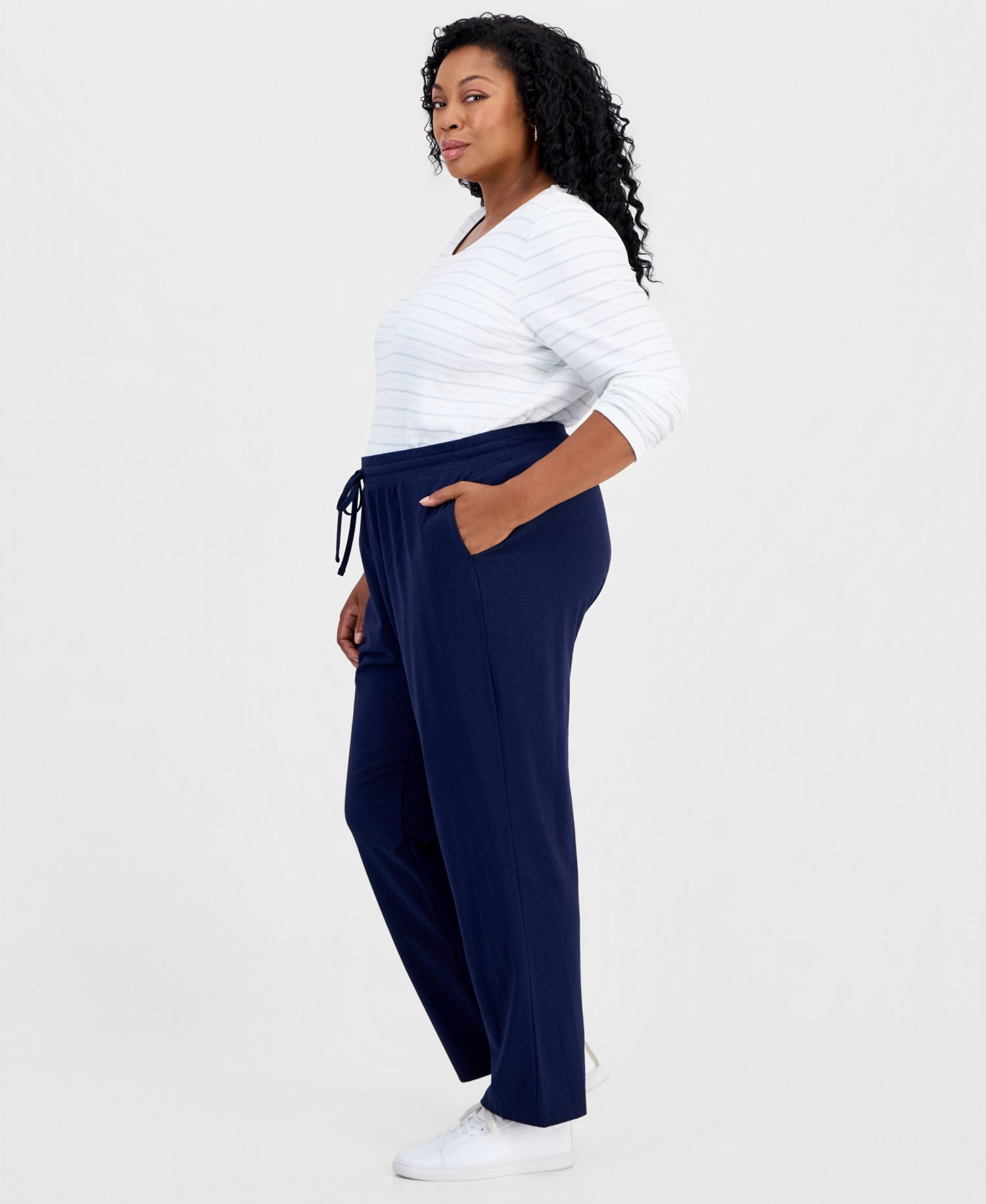 Petite Mid-Rise Pull-On Pants, Petite & Petite Short