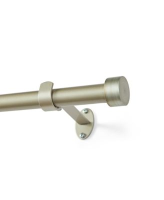 Serena 1-Inch Adjustable Decorative Single Curtain Rod with End Cap Finials