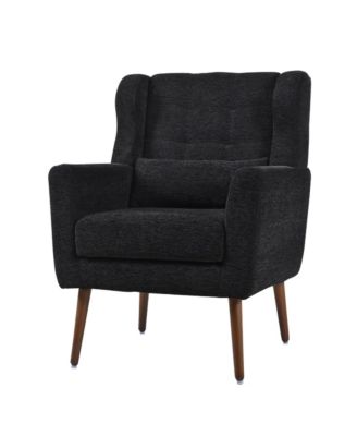 Modern Accent Chair,Chenille Arm Chairs for Living Room,Upholstered Mordern Armchair,Comfy Soft Padded Lounge Chair,Solid Wood Leg