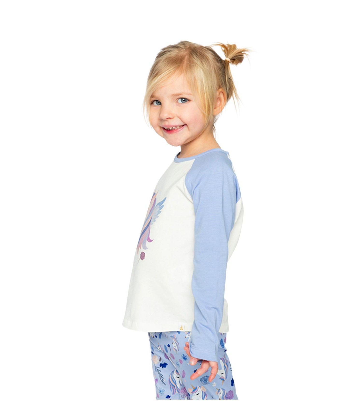 Little and Big Girl 6-12 Raglan Organic Cotton T-Shirt