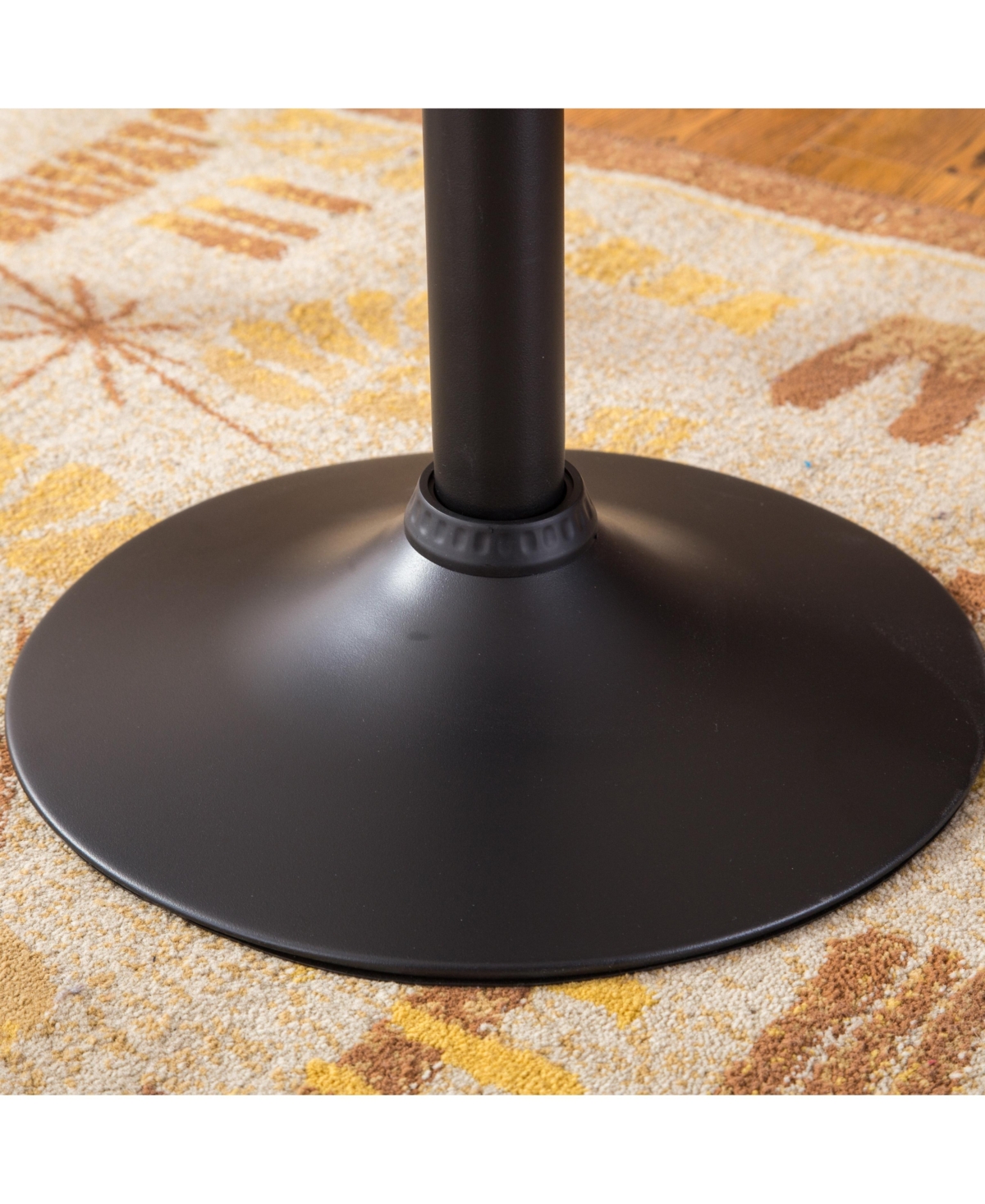Flynama Square Adjustable Bar Table Set with 2 Swivel Stools, Gas-Lift for Modern Home