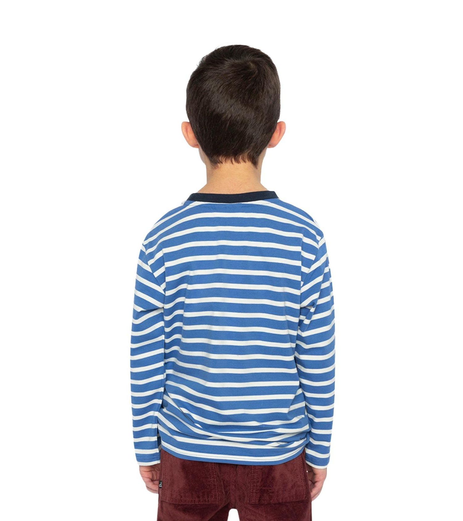 Little and Big Boy 6- 12 Long Sleeve T-Shirt Stripes