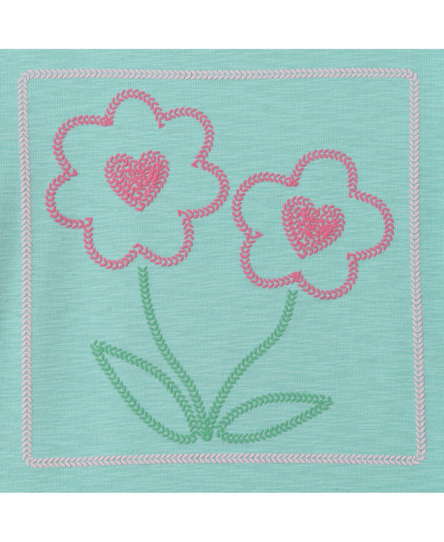 Toddler Girls 2T- 6X Sparkle Bloom Emroidered Tee