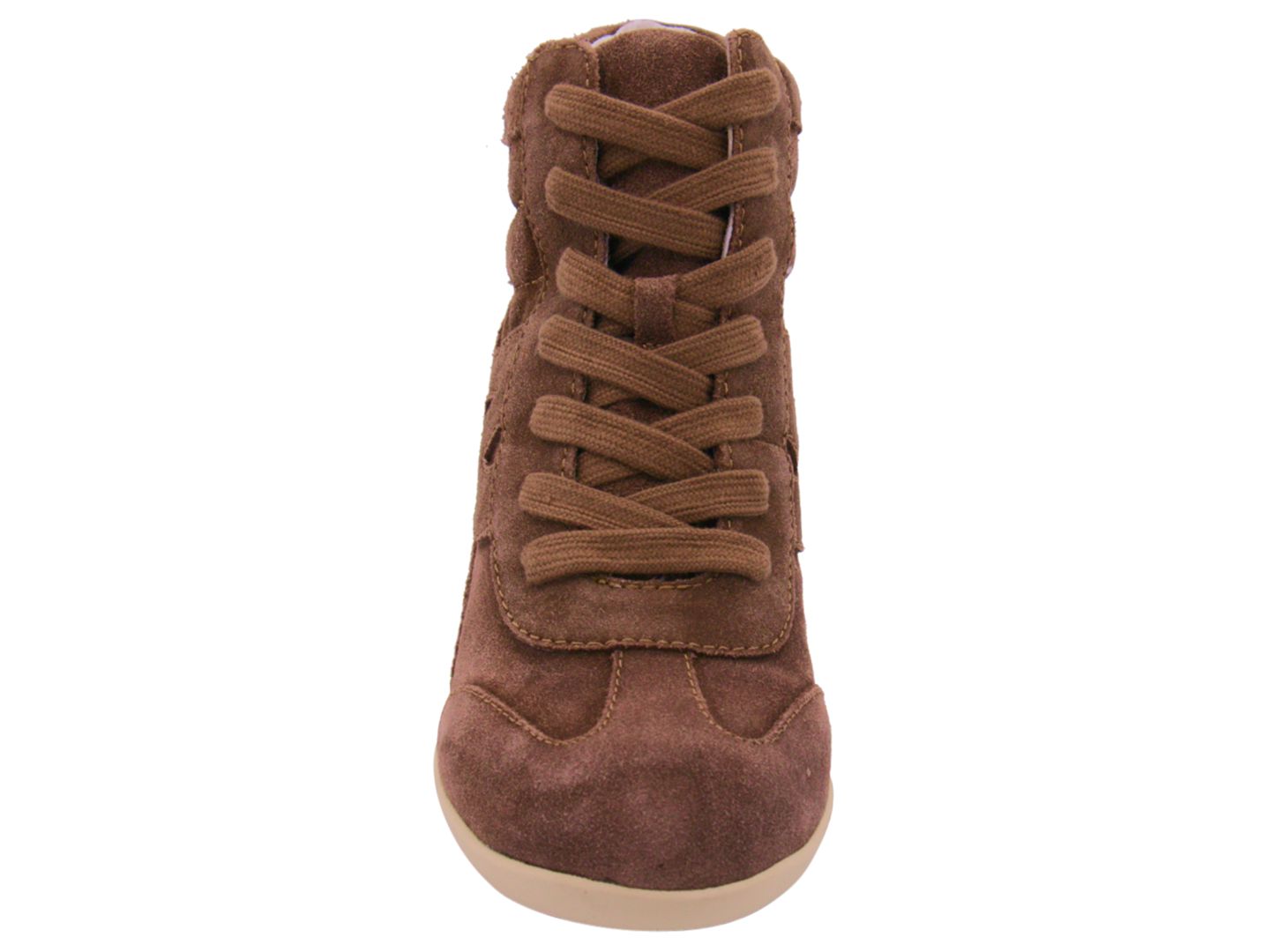 Женские кроссовки ASH Boradia Wedge, цвет: Каштановый потёртый замшевый — фото 6