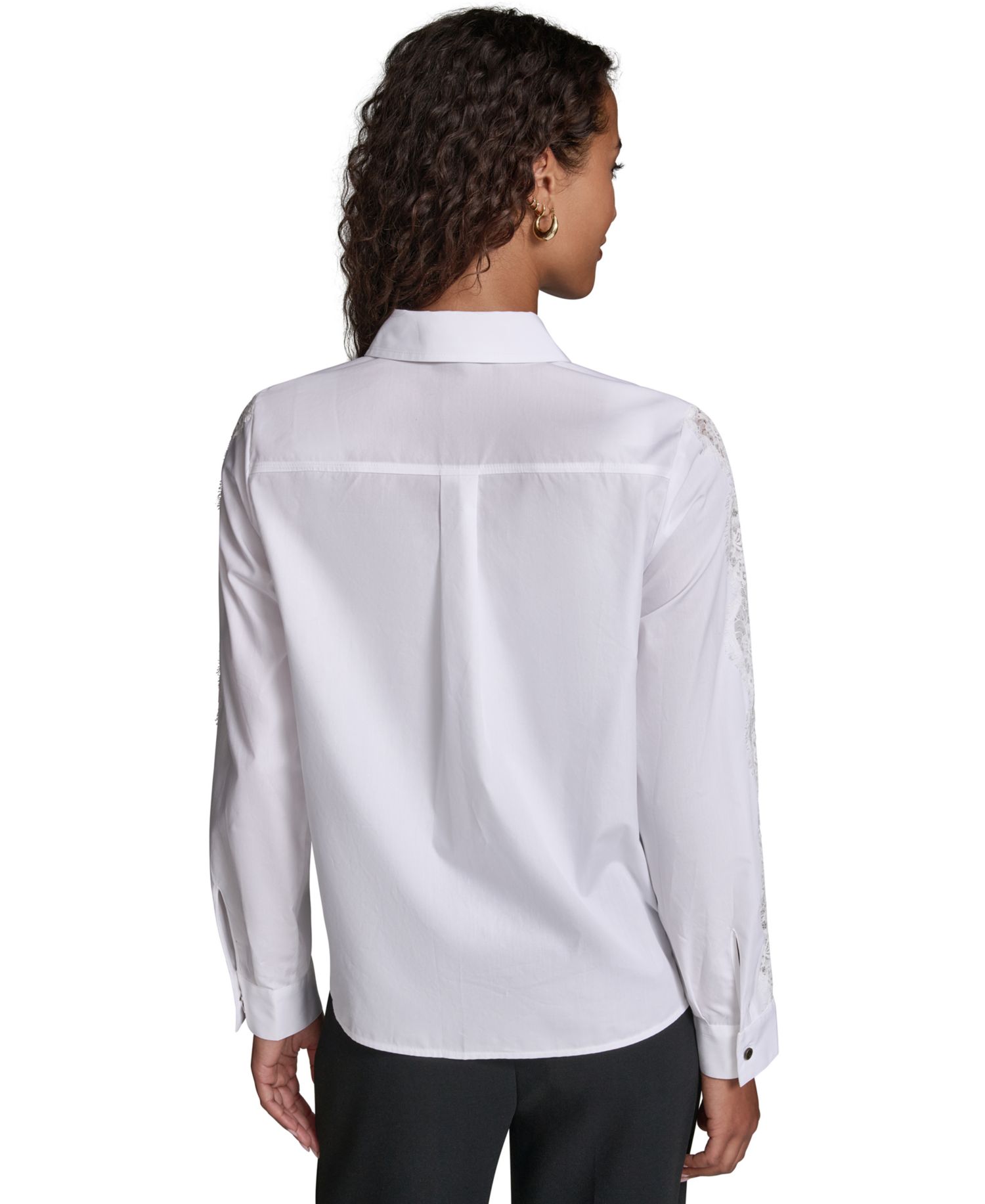 Women's Cotton Poplin Button-Front Blouse