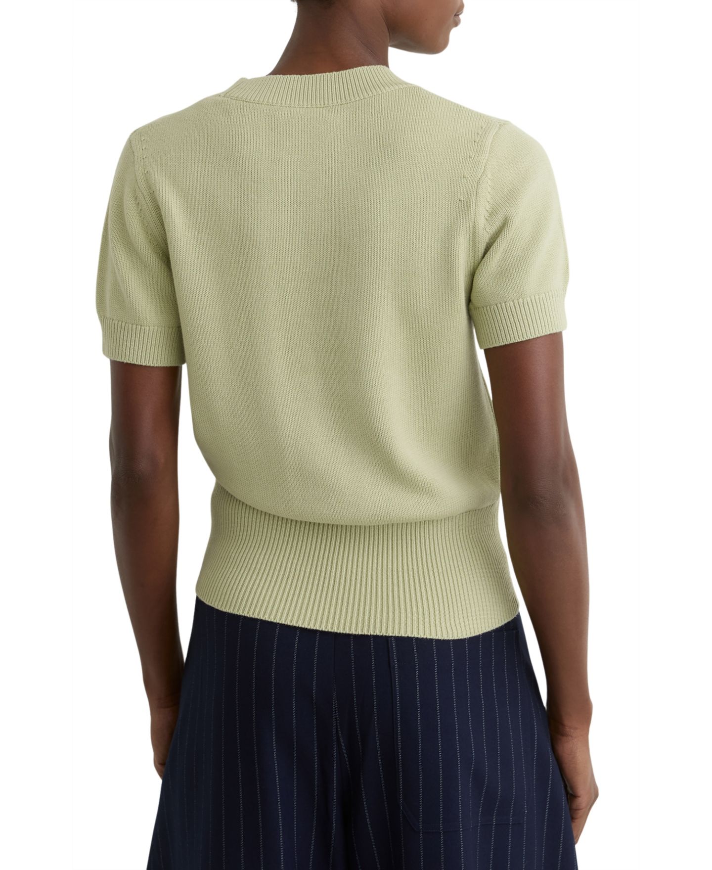 Женская толстовка REISS Anita Wool Crewneck, цвет: Шалфейный зелёный — фото 3
