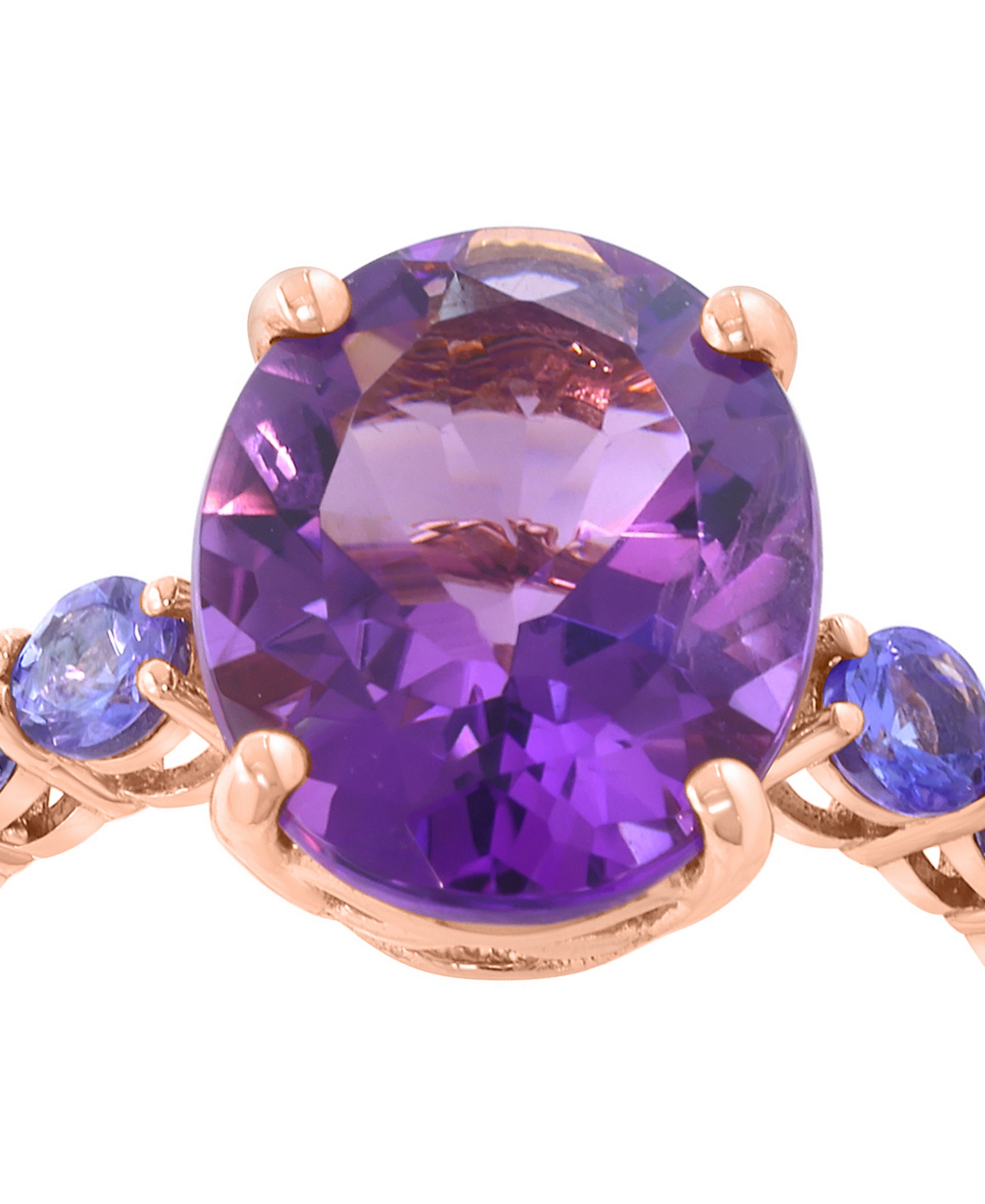Effy Collection Amethyst (4-1/3 ct. t.w.) & Tanzanite (3/4 ct. t.w.) Ring in 14k Rose Gold