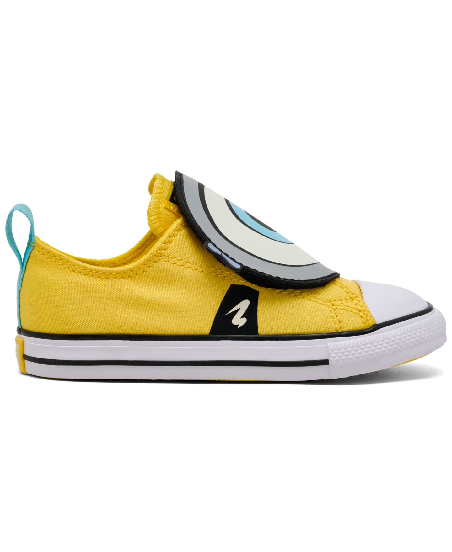 Детские кеды Converse Chuck Taylor All Star Minions EasyOn Ox на липучках, Finish Line, цвет: Жёлтый / Белый — фото 2