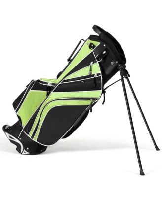 Golf Stand Bag 6 Way Divider Golf Carry Bag w/ Straps and 7 Storage Pockets