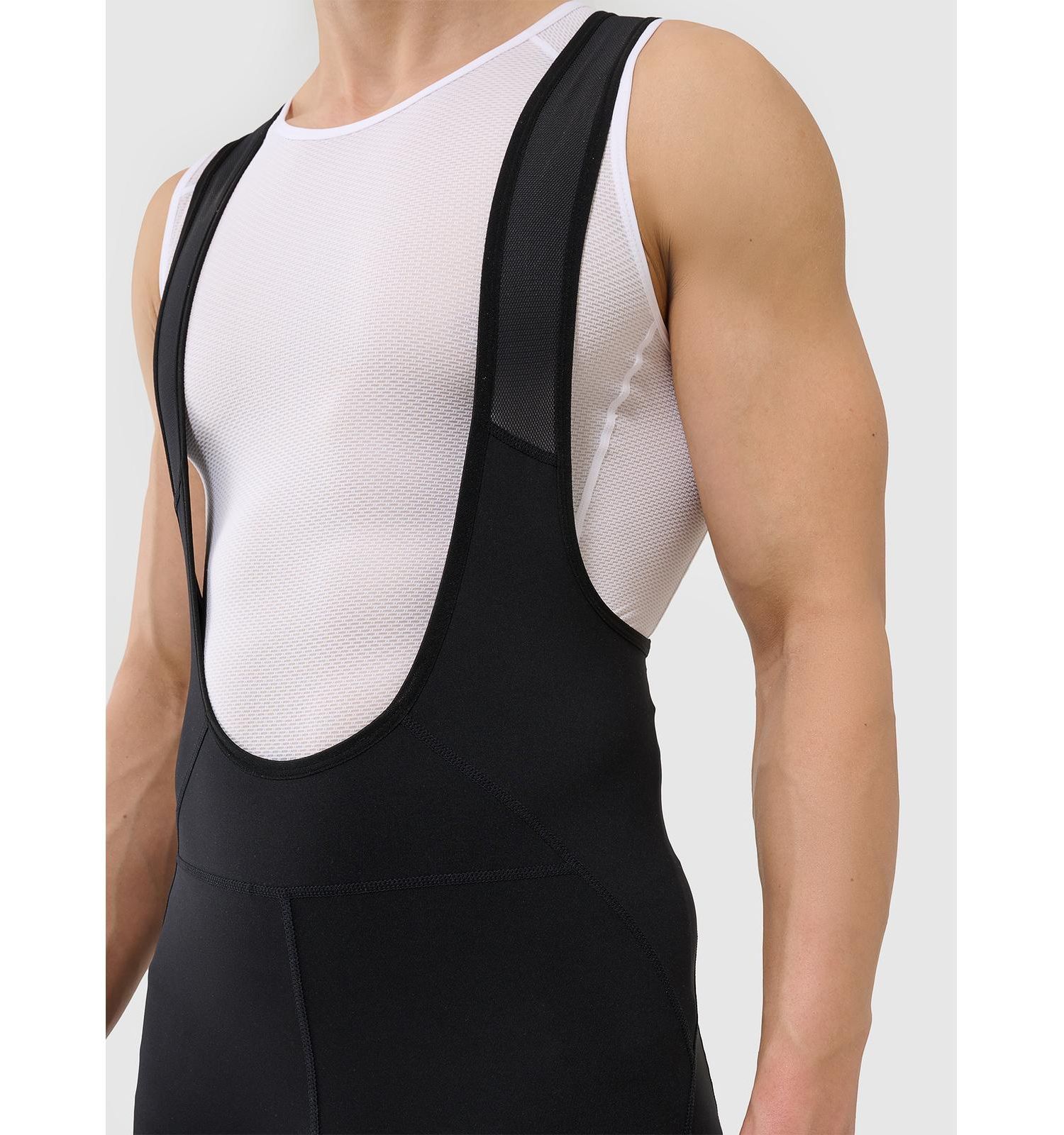Men's Short Cycling Leggings With Gel-Foam Insert And Suspenders