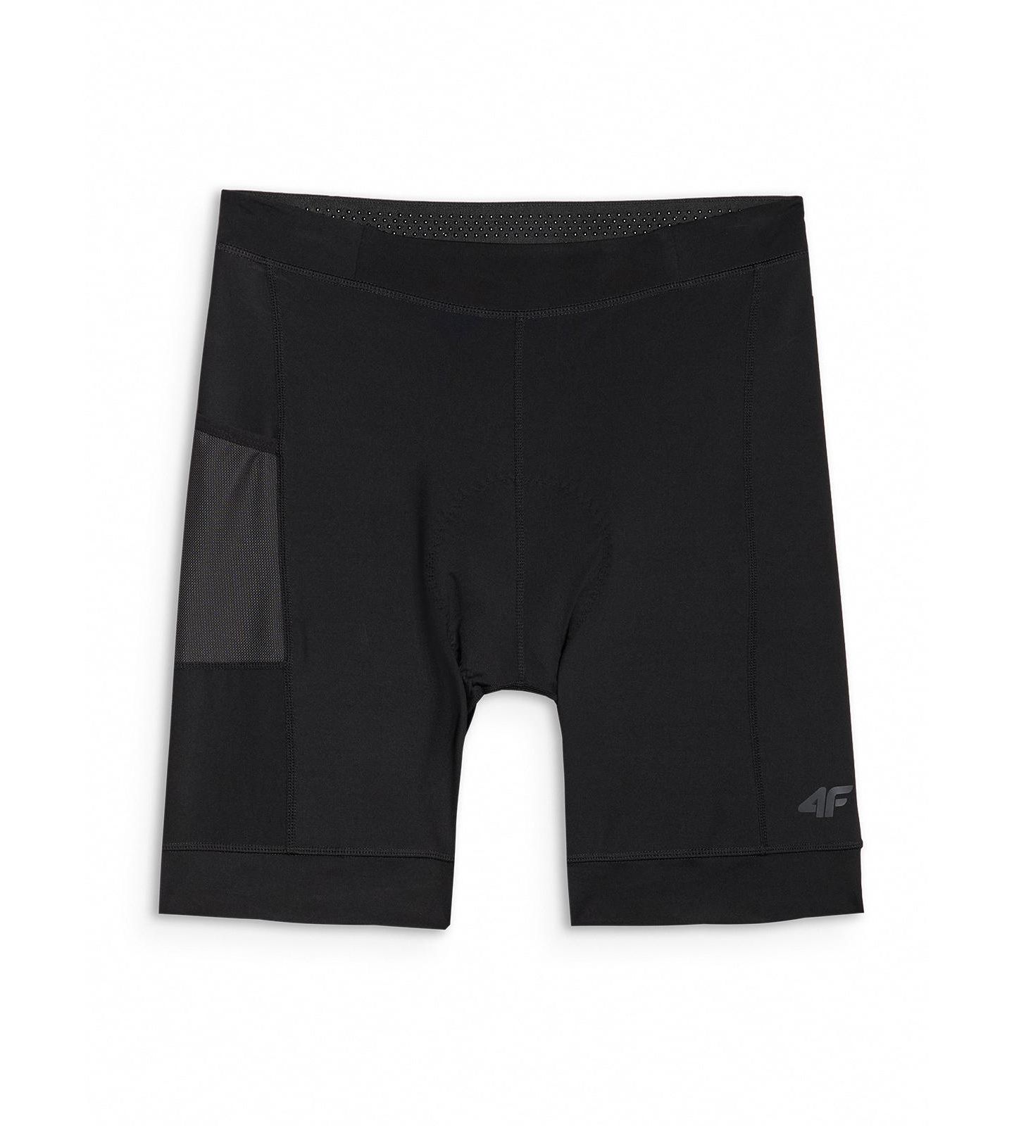 Мужские леггинсы 4F Short Cycling Leggings With Gel-Foam Insert, цвет: Глубокий чёрный — фото 8