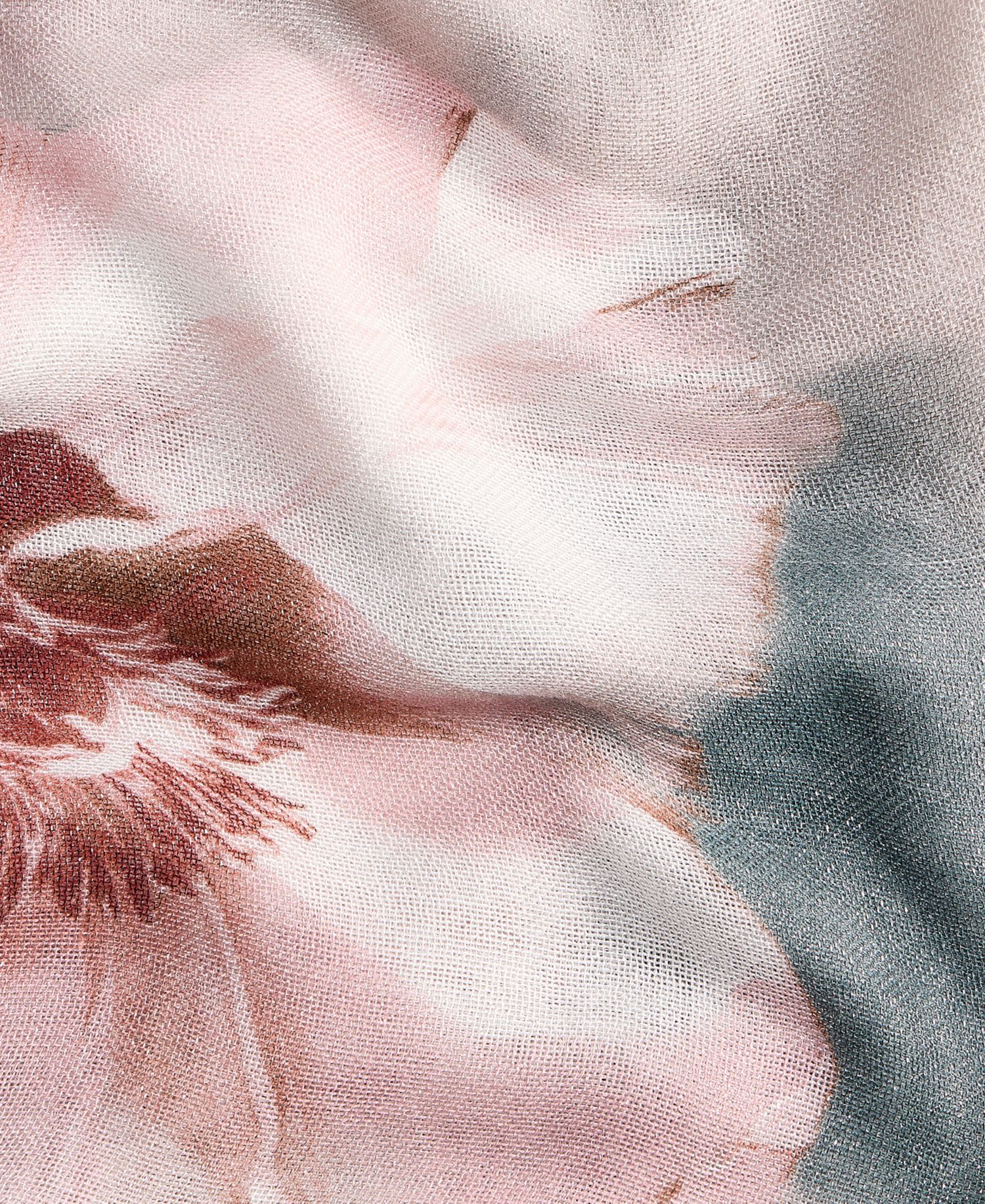 Watercolor Mia Floral Oblong Scarf