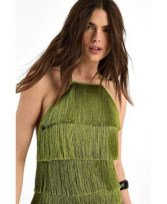 nasty gal halter dress Nasty Gal Women's Faux Leather Tie Back Halter Dress