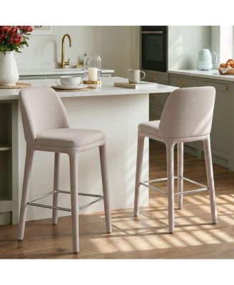 Set of 2 Counter Height Stools For Kitchen Island, 26.5" Seat Height