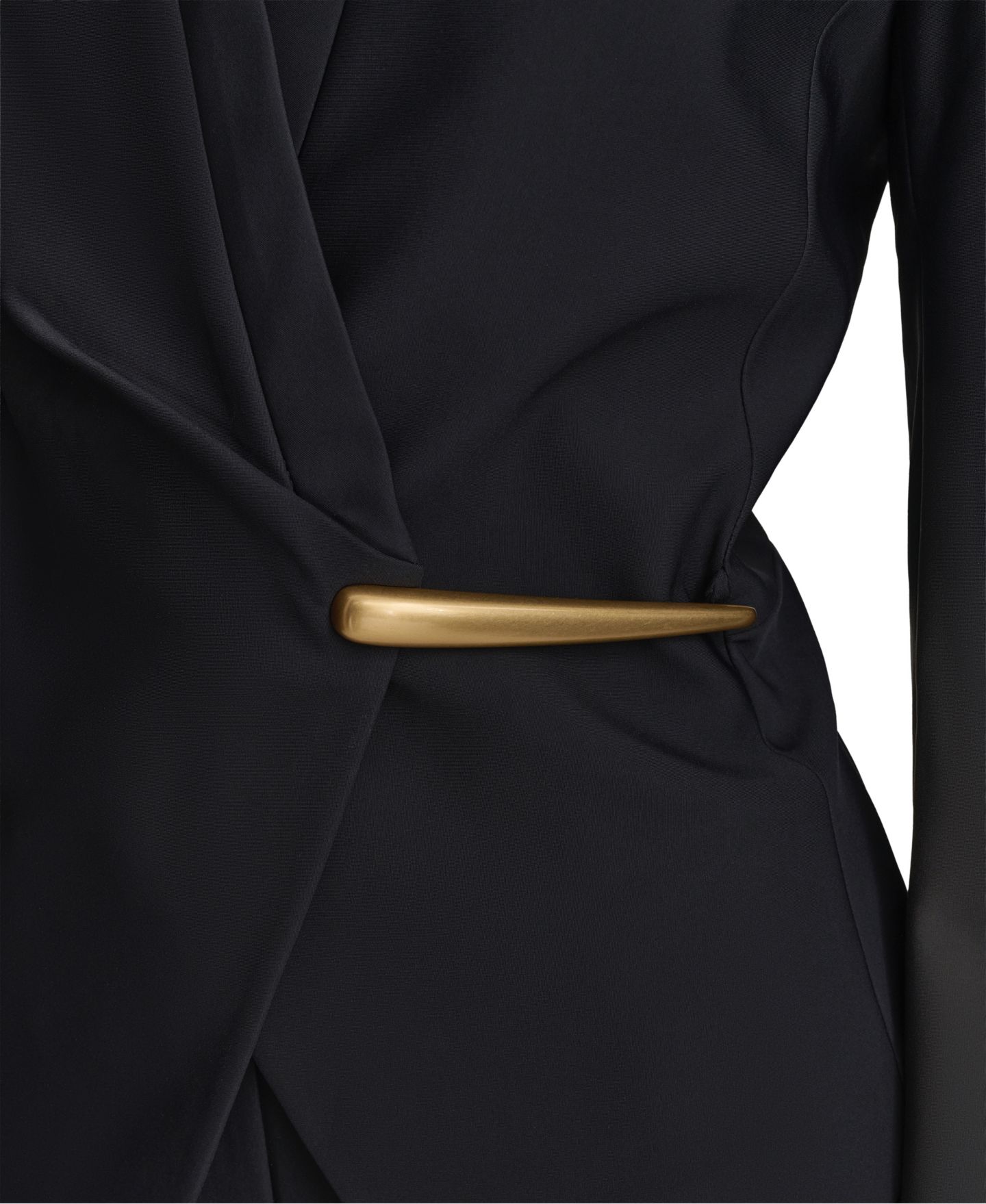 Женская куртка Donna Karan New York Collarless Wrap, цвет: Чёрный — фото 4