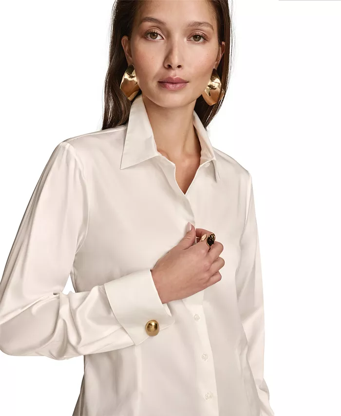 Women's Wrist-Hardware Button-Down Shirt - thumbnail 3