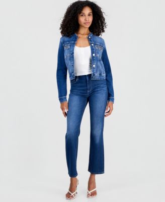 Women's Ivy Chain-Trim Denim Jacket