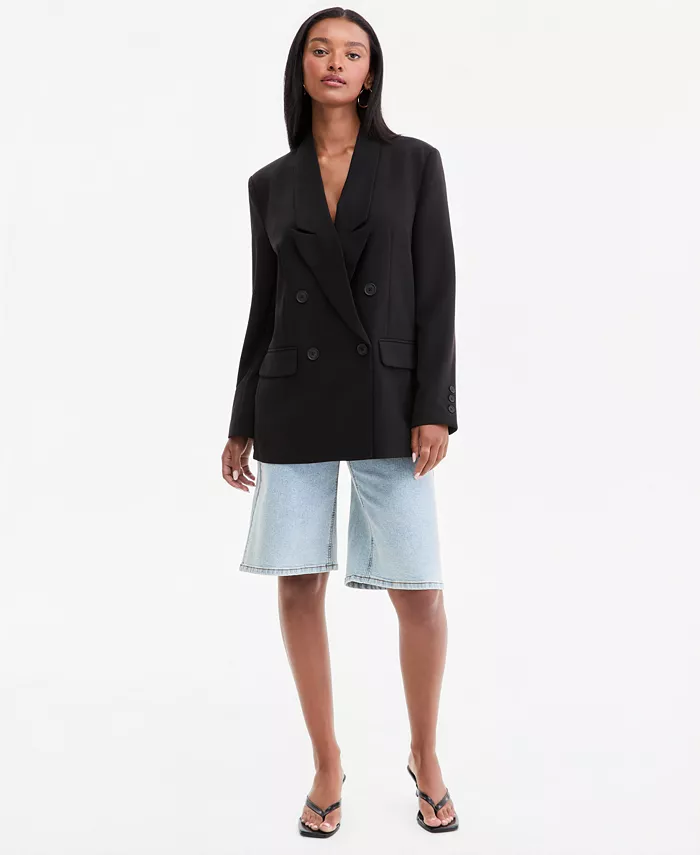 Women's Peak-Lapel Double-Breasted Blazer - thumbnail 2