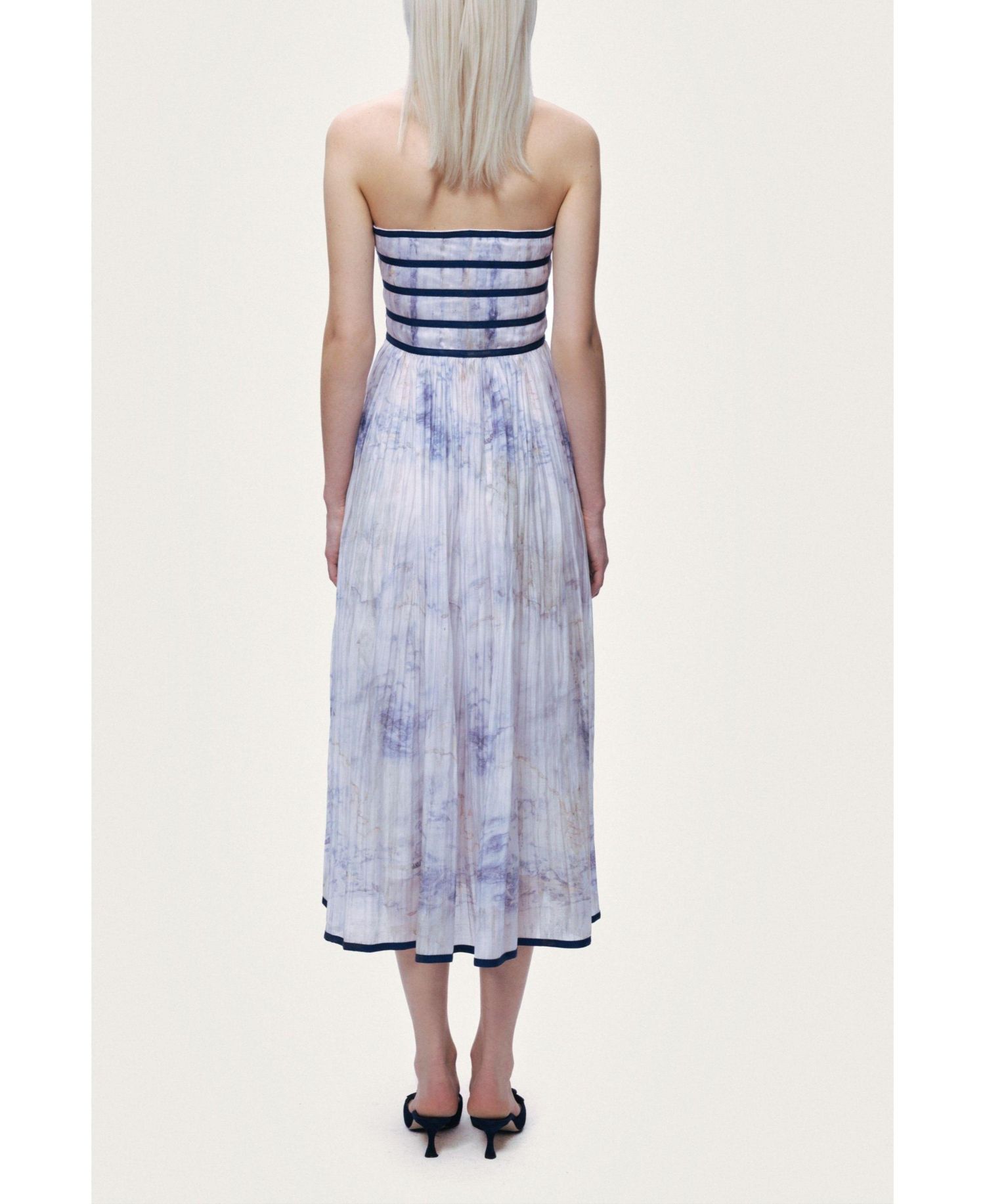 Women's Bow Detail Strapless Midi Dress