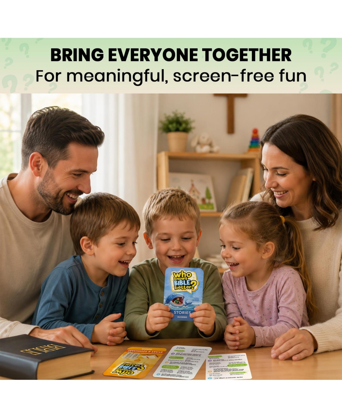 Quokka Trivia Card Games for Family - Bible and Generations Collections with 300 to 900 Questions Game Night Sunday School