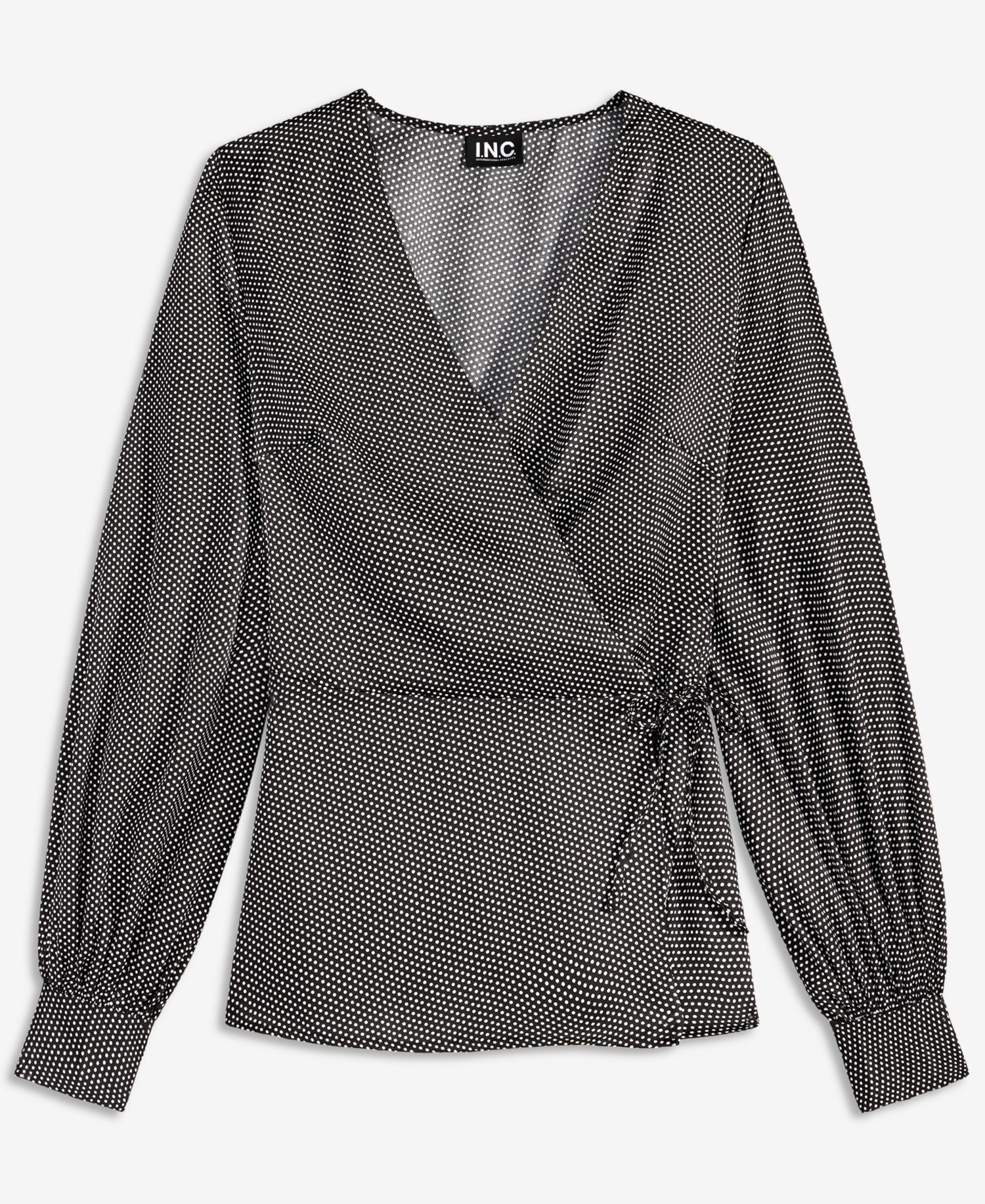 Women's Long Sleeve Printed Wrap Top