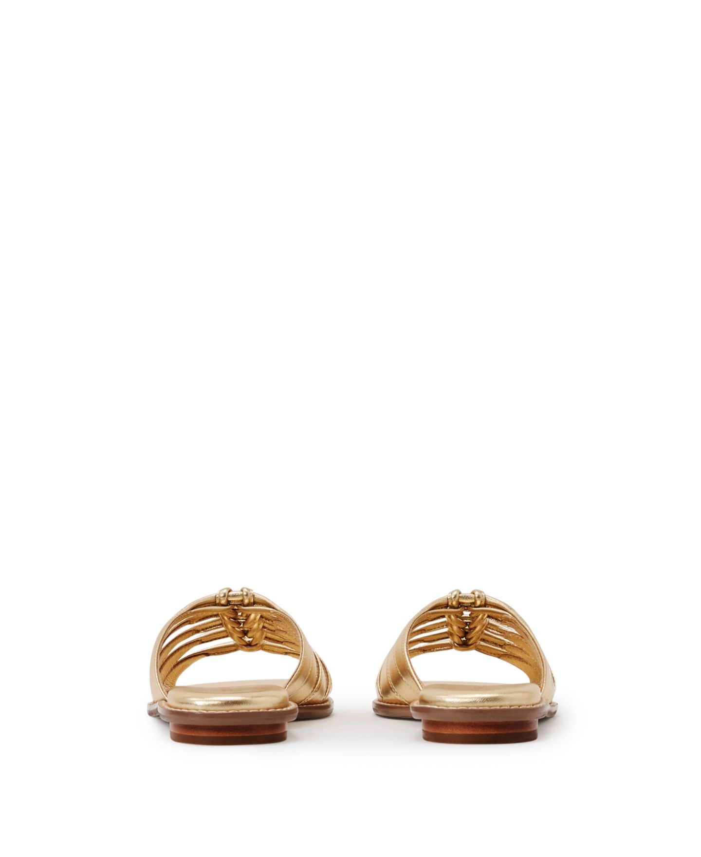 Женские сандалии REISS Agnes Gold Knotted Flat — фото 3