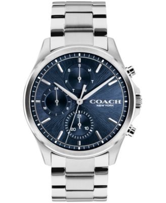 Men's Oliver Silver-Tone Stainless Steel Bracelet Watch 41mm