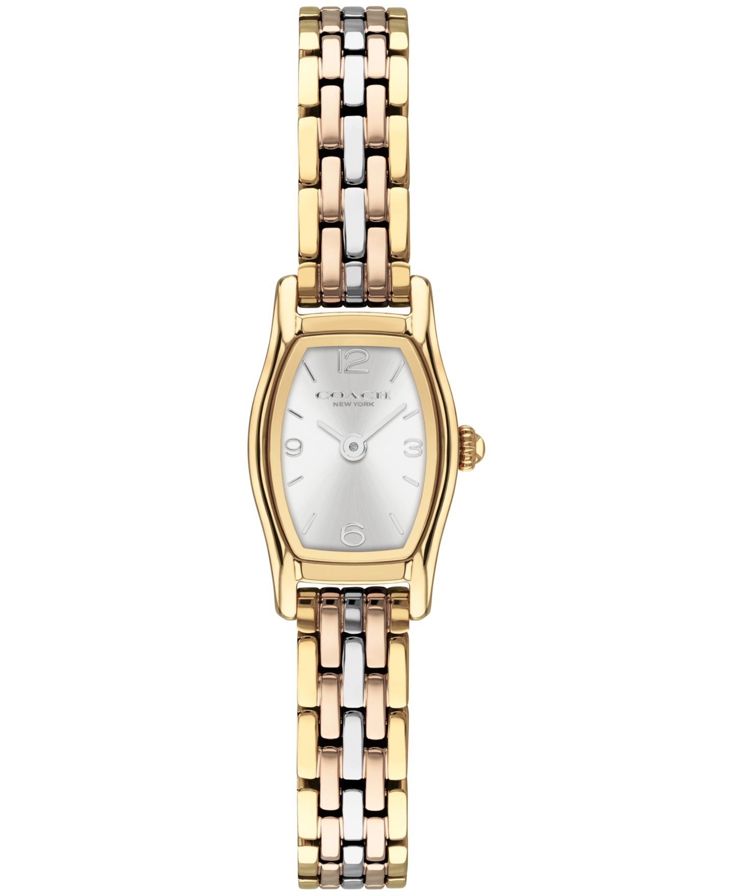 Женские часы COACH Greta Tri-Tone Stainless Steel Bracelet Watch 15.3mm — фото 1