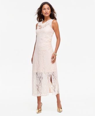 Women's Lace Cowl-Neck Midi Dress