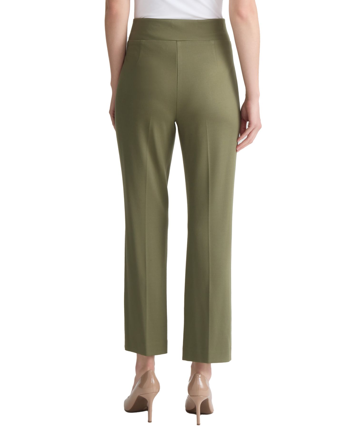 Petite Pintuck Pull-On Trousers