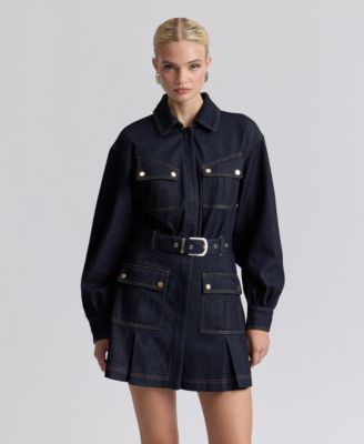 macys denim dress Women's Mini Dresses Formal dresses Color:MARINE GARDEN SAND 1960's brocade set Baltimore's Black Restaurant Owners