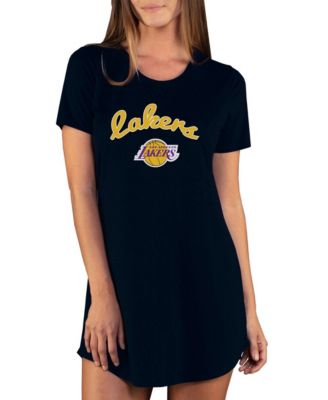 Women's Black Los Angeles Lakers Marathon Knit Nightshirt