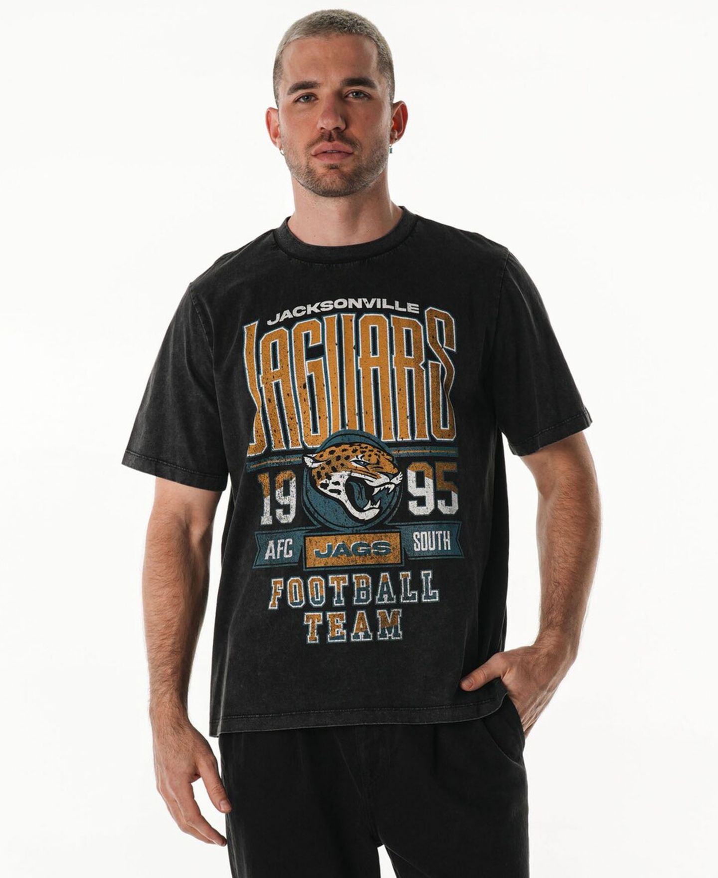 Футболка The Wild Collective Black Jacksonville Jaguars Band — фото 14