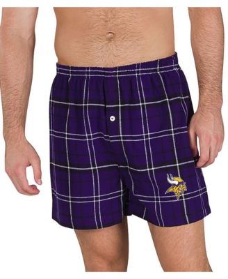 Men's Purple/Black Minnesota Vikings Ultimate Flannel Boxers
