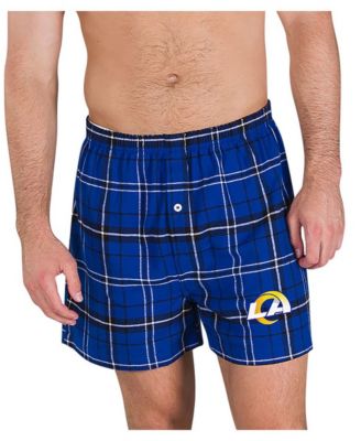 Men's Royal/Black Los Angeles Rams Ultimate Flannel Boxers