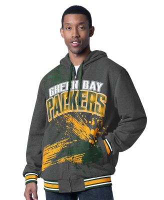 Men's Green/Charcoal Green Bay Packers Dual Threat Reversable Full-Zip Hooded Jacket