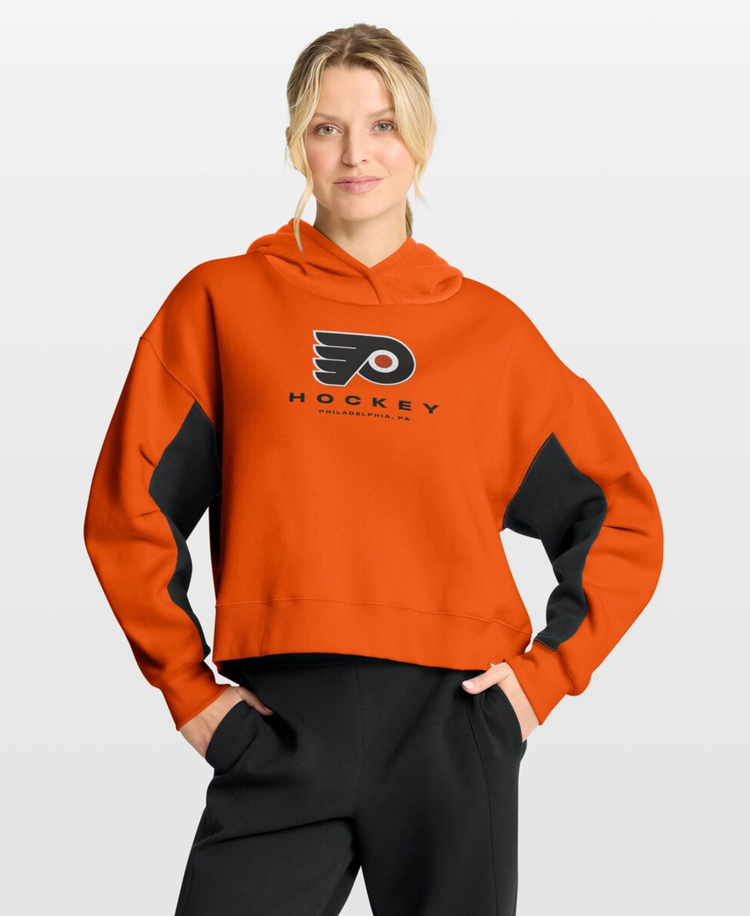 Women's Orange Philadelphia Flyers Back Check Boxy Hoodie