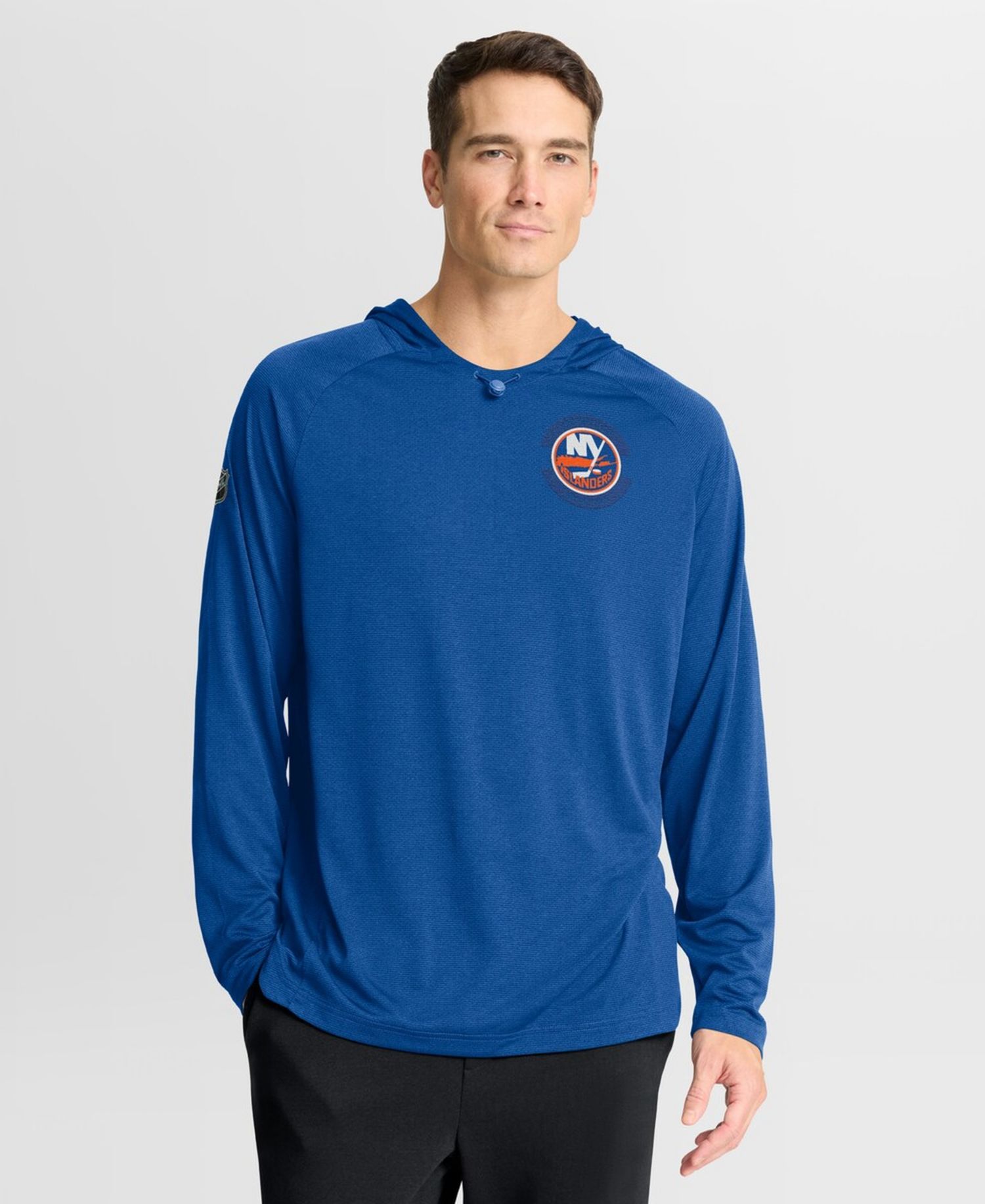 Men's Royal New York Islanders Authentic Pro Rink Raglan Hoodie