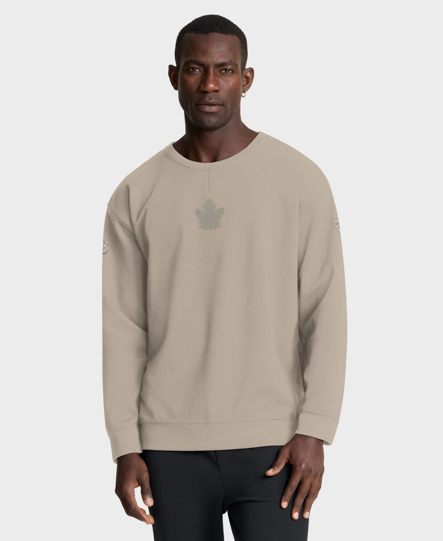 Men's Tan Toronto Maple Leaf Authentic Pro Road Tri-Blend Sweatshirt