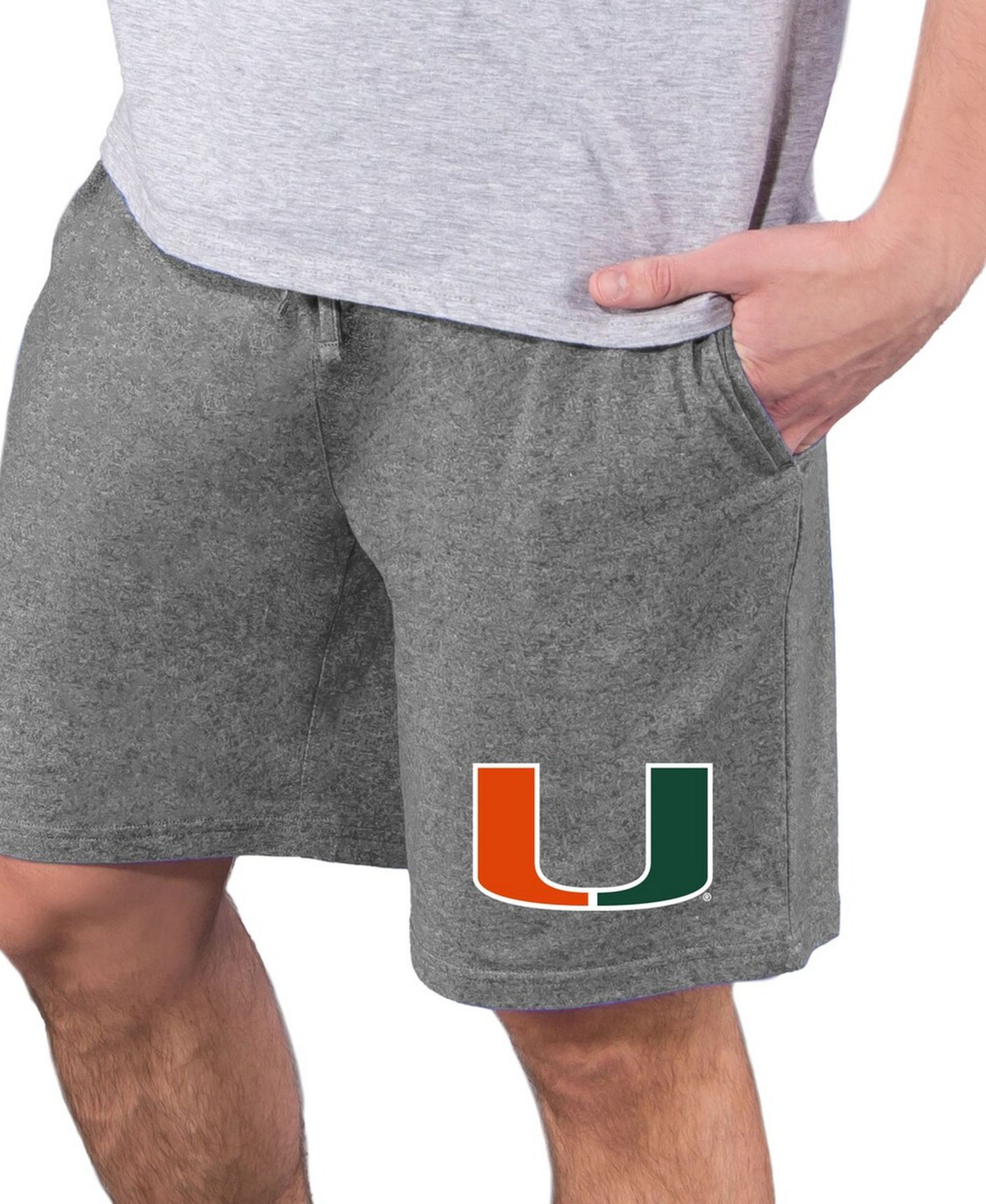 Men's Charcoal Miami Hurricanes Quest Knit Jam Shorts