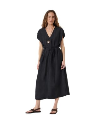 Women's Remy Pleated Linen Blend Midi Dress
