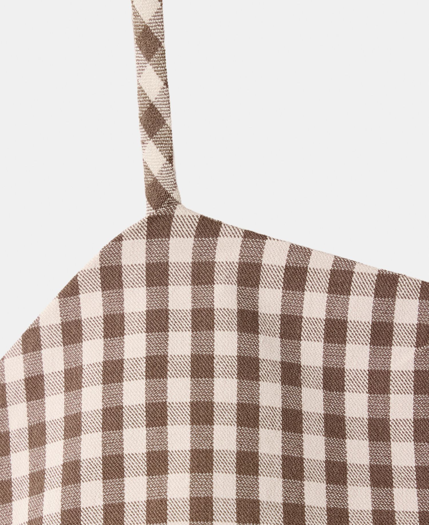 Women's Gingham Check Button Top